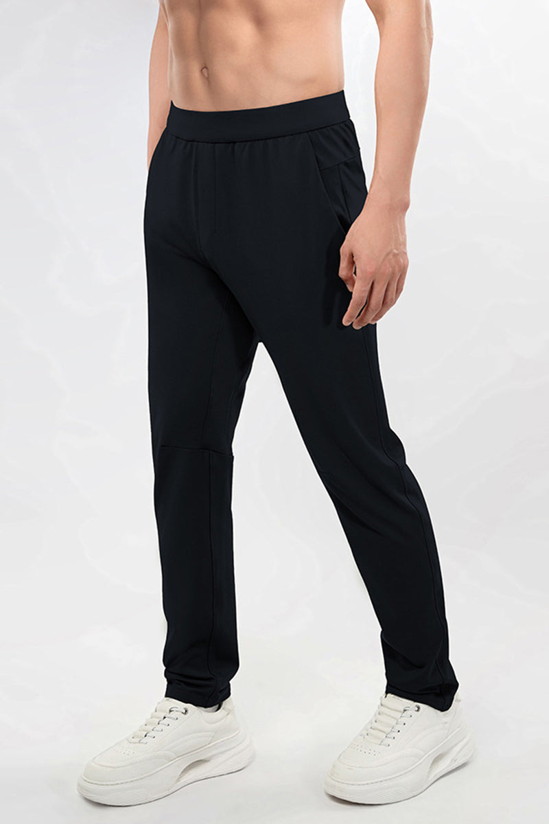 Men High-Waist Comfort Stretch Outdoor Running Training Pants