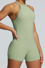Women’s Pleated Backless One-Piece Sport Jumpsuit