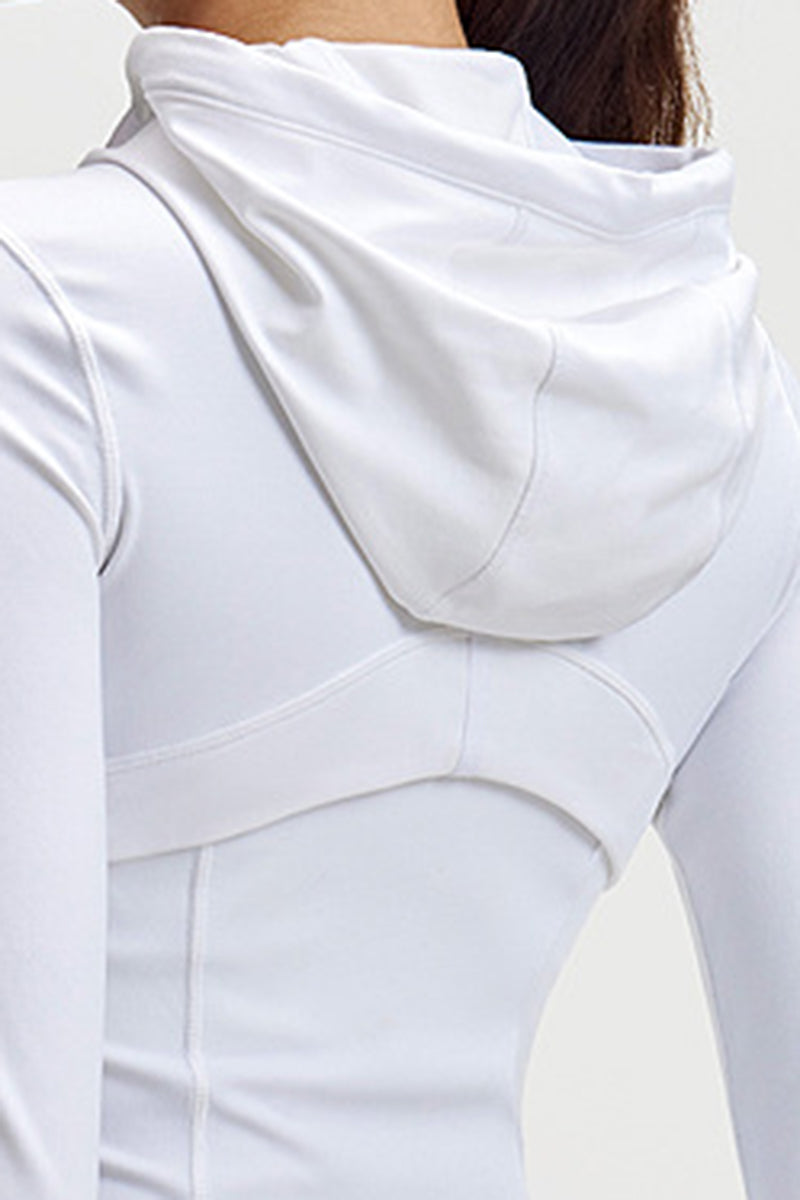 Women Slim-Fit Quick-Dry Hooded Yoga Jacket