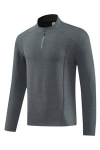 Men Half-Zip Quick-Dry Running Training Long Sleeve Top