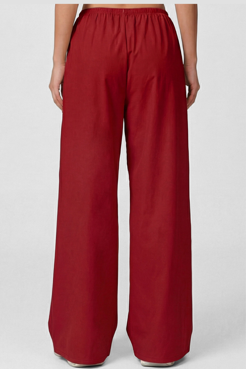 Women's Sports Solid Lightweight Wide-leg Pants