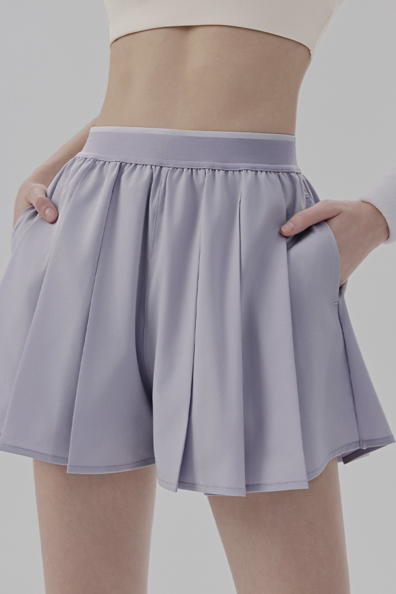 Women's Summer Cooling High Waist Pleated Sports Skort