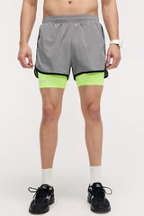 Men'S Fake Two Piece Sport Shorts