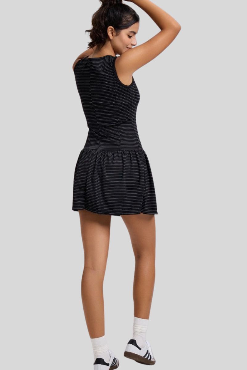 Striped quick-drying tennis sports dress