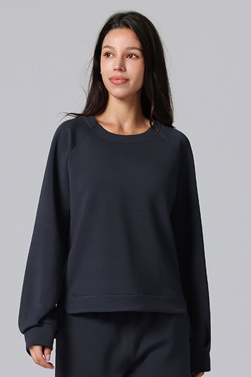 Loose Athletic Long Sleeve Pullover Sweatshirt