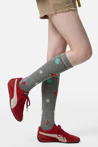 Women's Y2K Preppy Argyle Knee-High Warm Winter Socks