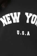 Women Fleece Letter Print Sweatshirt