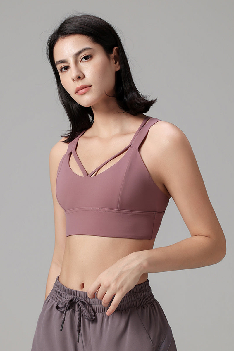 Cross Strap Back Sports Bra