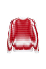 Women's Fall Striped Bow Christmas Tree Printed Pullover