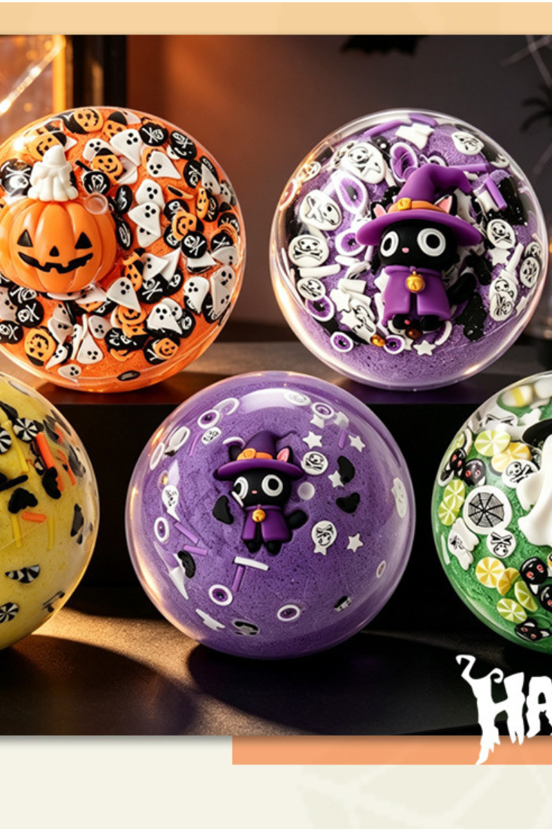 Halloween Handmade Squeeze Ball SeriesFall Halloween HandmadeTransparent Terror Squishy Toy