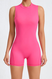 Women Sleeveless Back Hollow Fitness Peach Butt Removable Chest Pad Sports Yoga Bodysuit