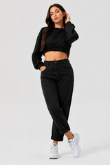 Women's Plus Size High Waist Stretch Straight Leg Jeans