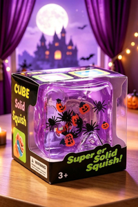 Halloween Magic Crystal Cube Squishy Fidget Toy with Box