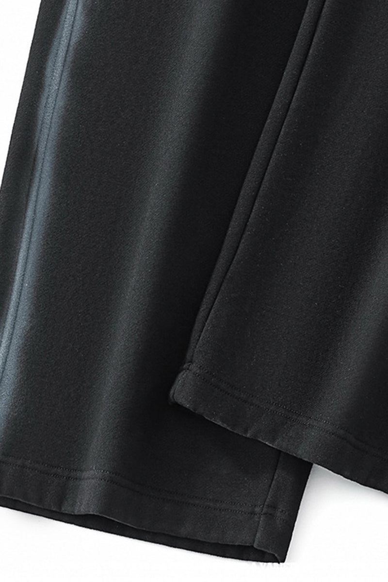 Unisex Retro Fleece Straight-Leg Sweatpants