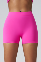 Women’s Rucched Back-V Waist Peach-Lift Sports Shorts