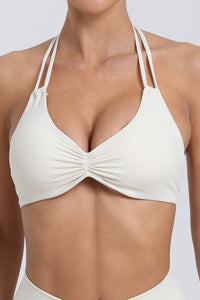 Women Double Adjustable Clasp Hanging Neck Beauty Back Fastening Quick Drying Sports Fitness Yoga Bra