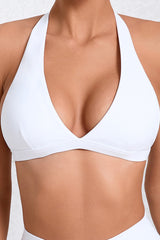 Women Hanging Neck Backless Nude Tight Quick Dry Outdoor Running Fitness Yoga Sports Bra Underwear