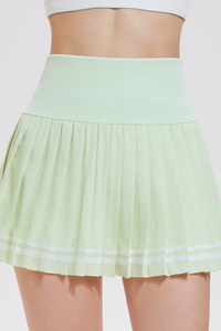 Women's College-Inspired High-Waist Pleated Mini Sport Skirt