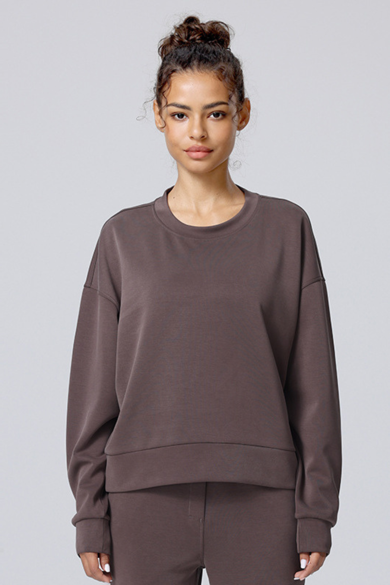 Women Cloud-Like Air Layer Soft Long Sleeve Yoga Sweatshirt