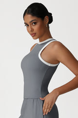 Women Slim Fit Color Block Training Vest