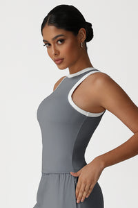 Women Slim Fit Color Block Training Vest