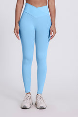 Women'S Bright Crossover High-Waisted Hip Lift Dance Stretch Cropped Pants