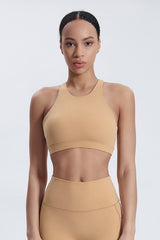 Women'S Yoga Backless Cross Stretch Bra Tank Top