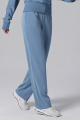 Women's Modal Air Layer Solid Sports Straight-Leg Pants