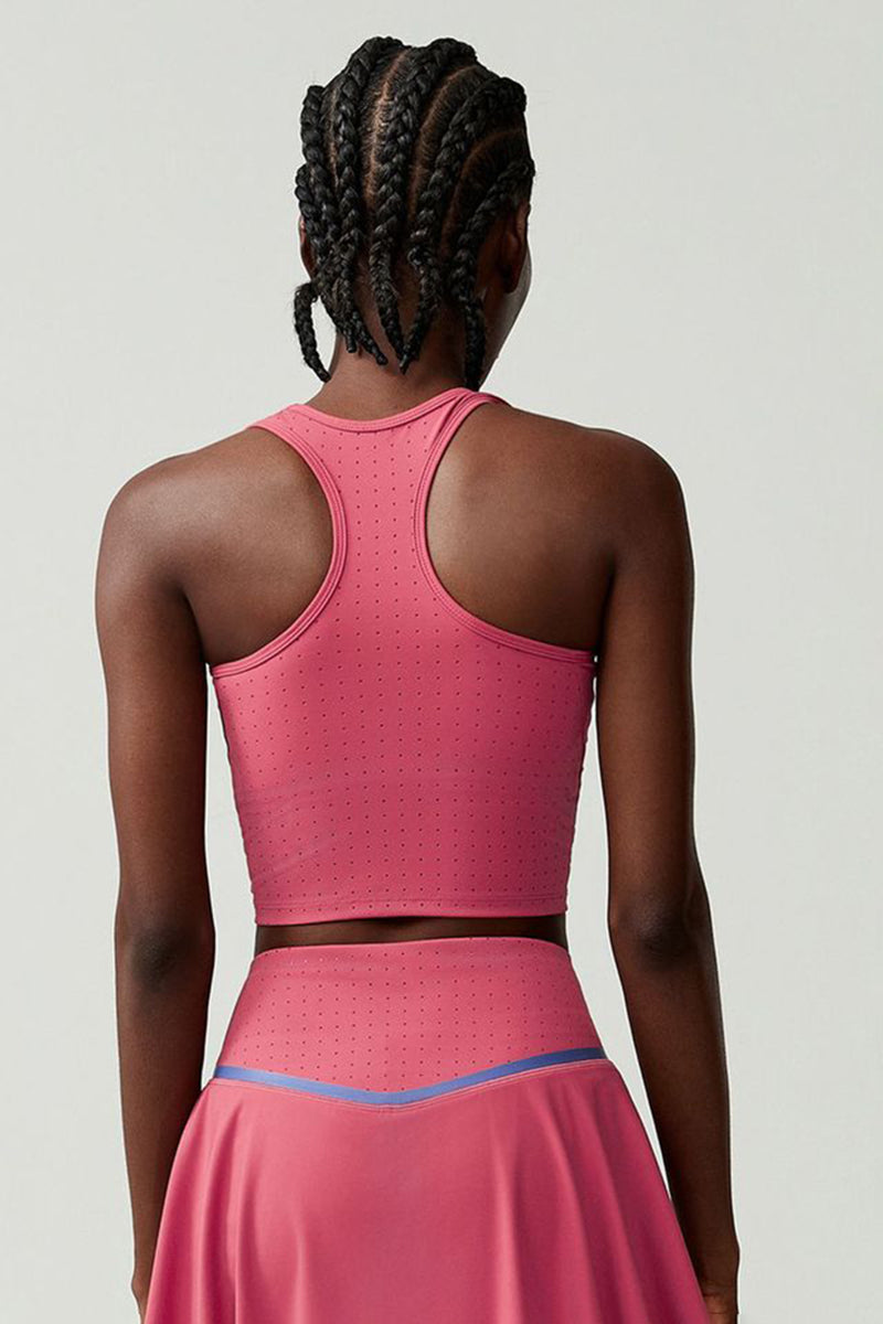 Women Breathable Tennis Vest Removable Padding Sports Top