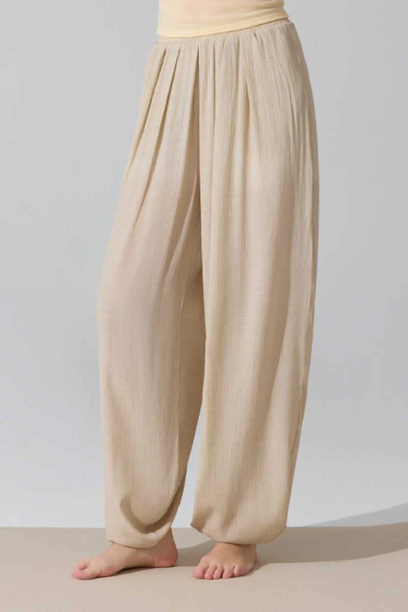 Women's Lightweight Elastic Waist Loose Fit Harem Casual Pants
