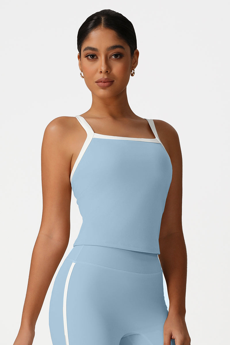 Women Color Block Yoga Sleeveless Tank Tops