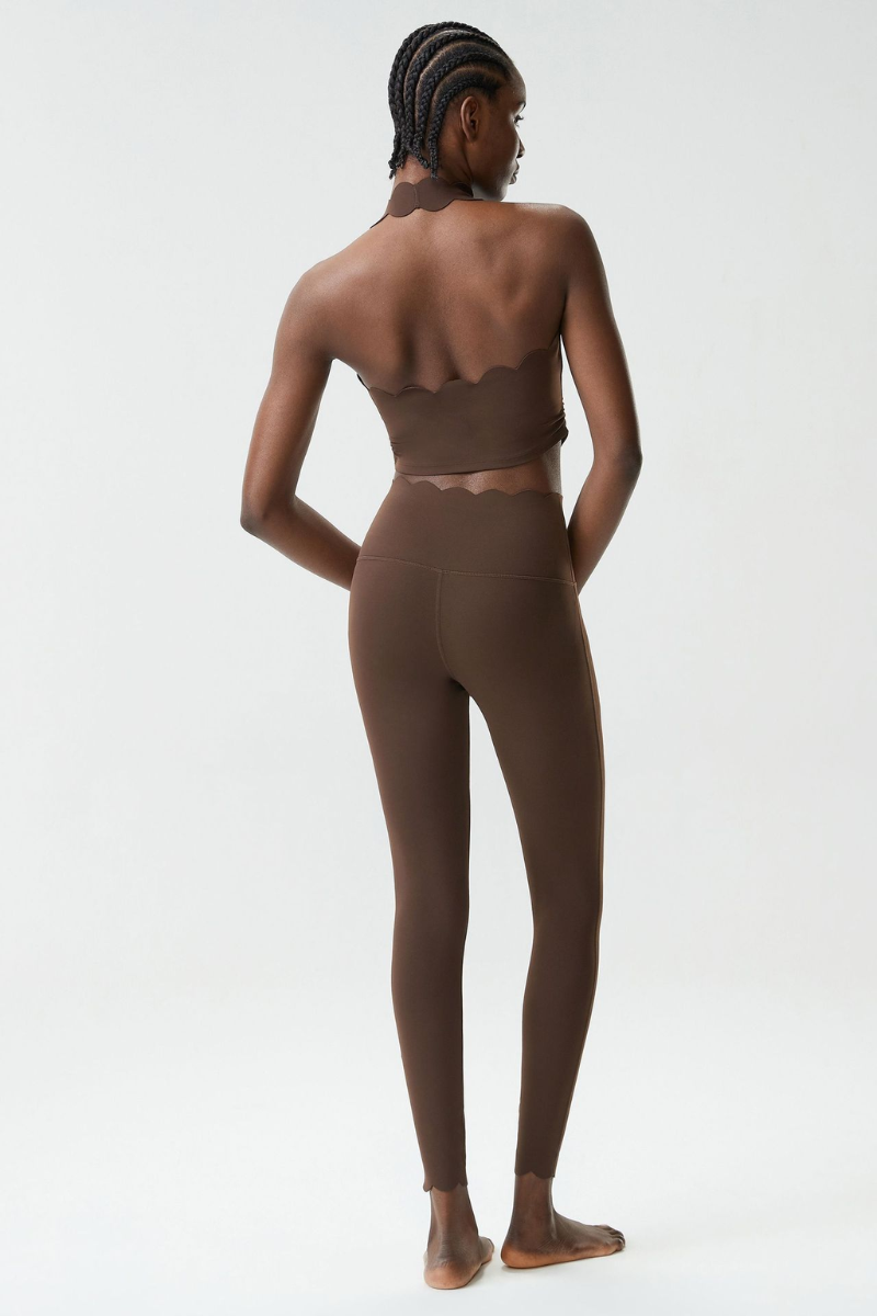 Women's Petal Athletic Set:HalterneckTank Top & Leggings