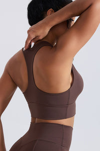 Women V-Neck Cross Back Quick-Dry Yoga Sports Bra