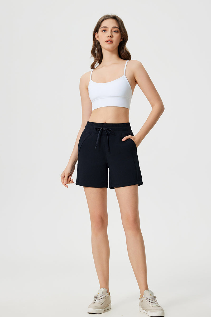 Women Loose Elastic Waist Moisture Wicking Commuter Fitness Running Sports Casual Yoga Shorts