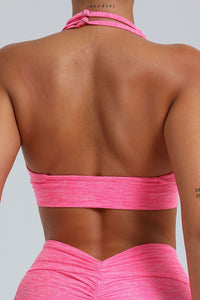 Women Adjustable Straps Hanging Neck Skinny Back Quick Dry Sports Fitness Running Yoga Bra