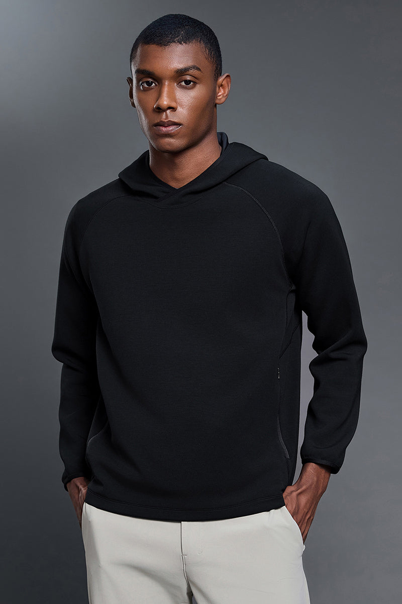 Men Outdoor Hooded Comfortable Stretchy Long Sleeve Sweatshirt