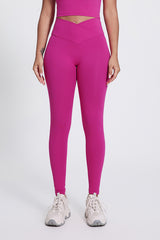 Women'S Bright Crossover High-Waisted Hip Lift Dance Stretch Cropped Pants
