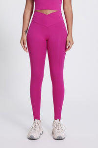 Women'S Bright Crossover High-Waisted Hip Lift Dance Stretch Cropped Pants