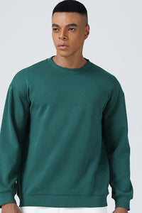 Men Heavyweight Cotton-Blend Crewneck Sweatshirt