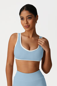 Women Color-Block Supportive High-Impact Naked-Feel Sports Bra