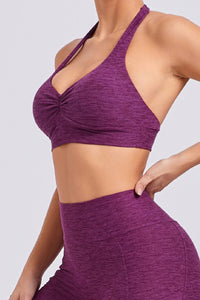 Women Adjustable Straps Hanging Neck Skinny Back Quick Dry Sports Fitness Running Yoga Bra