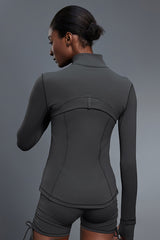 Women Slim-Fit Stretch Yoga Cycling Running Workout Jacket