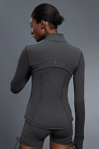 Women Slim-Fit Stretch Yoga Cycling Running Workout Jacket