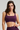 Cross-pattern shoulder strap sports bra