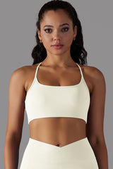 Women Halter Cross Back Sports Bra