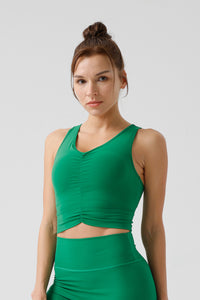 Women Sensual Drawstring Outer Wear With Bust Eco-Friendly Recycled Cotton High Strength Fitness Sports Bra