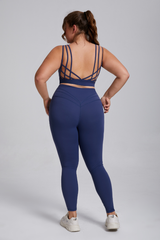 Plus Women's Thin-Strap Sports Bra & Butt-Lifting Yoga Leggings Set