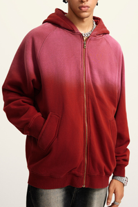 Men's Vitage Washed Full-Zip Hooded Jacket