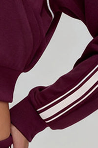 Women's Sports Sets:Stand Collar Cropped Jacket And Skirt