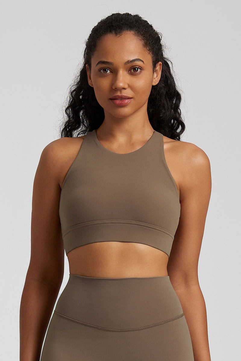 Fully Wrapped Back Cut-Out Sports Bra